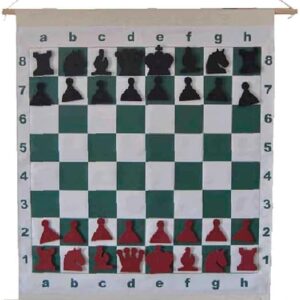 mural enrollable magnético para clases de ajedrez